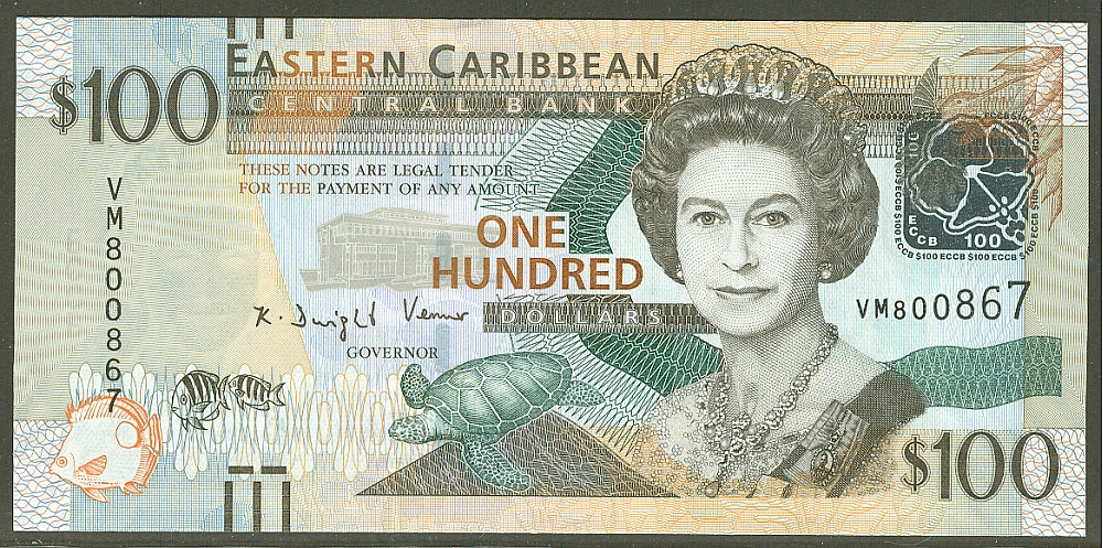 Eastern Caribbean,  P-55, (2012) $100, GemCU